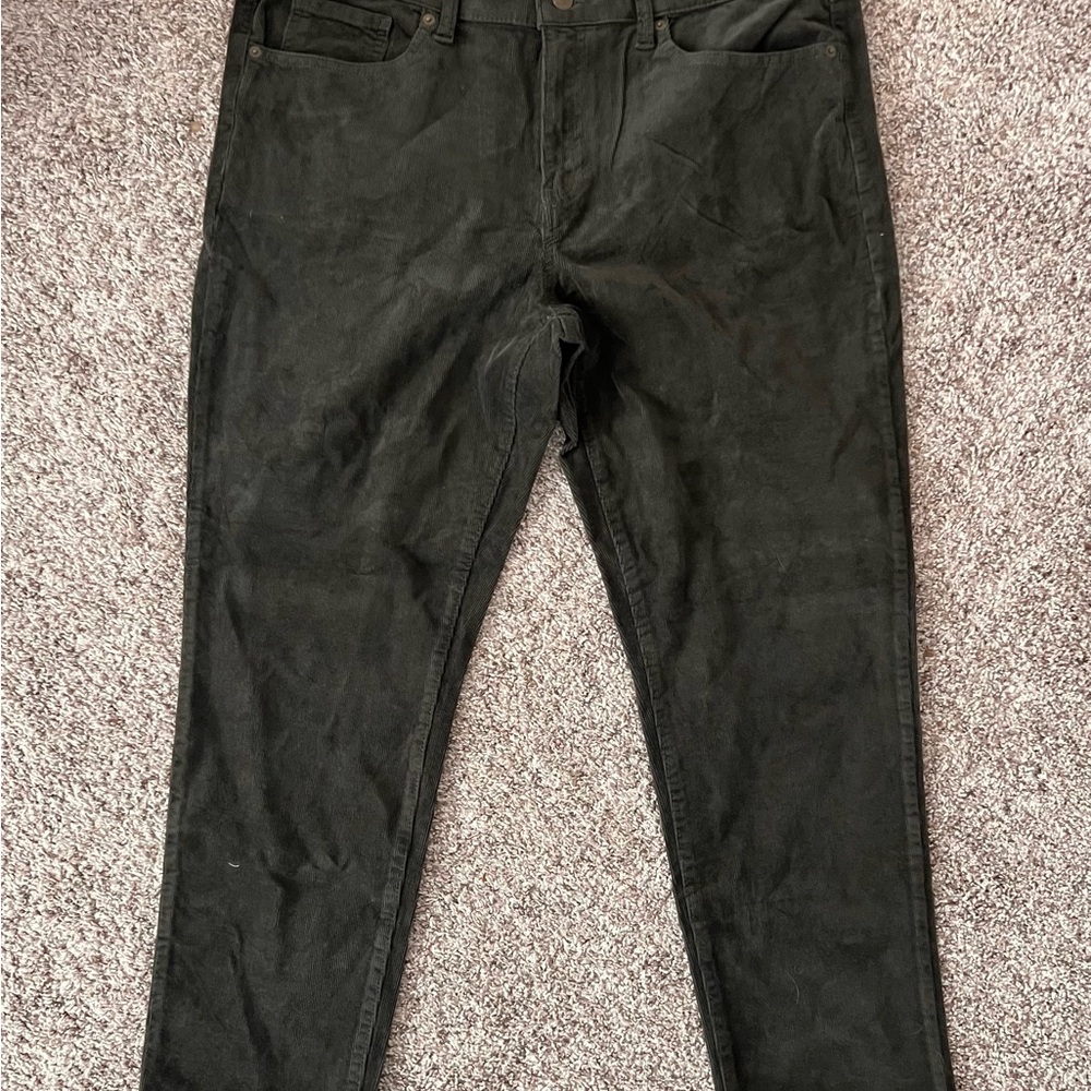 Banana Republic Factory High-Rise Slim Corduroy Pant in New Mallard Green